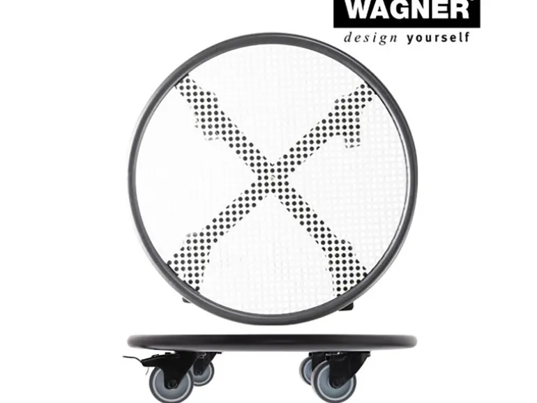 Wagner design Pflanzenroller GH 7017 Ø 38 cm x 8 cm Schwarz-Weiß
