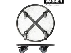 Wagner design Pflanzenroller GH 7017 Ø 38 cm x 8 cm Schwarz-Weiß
