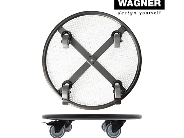 Wagner design Pflanzenroller GH 7017 Ø 38 cm x 8 cm Schwarz-Weiß