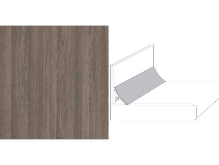Wandabschlussleiste System Plus 300 cm x 3 cm Charlet Eiche Braun (Ei740 SI)
