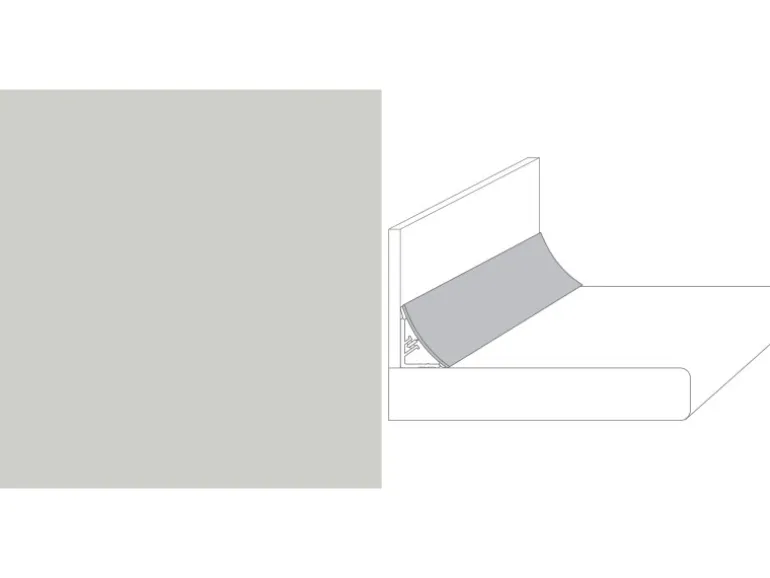 Wandabschlussleiste System Plus 59 cm x 3 cm Hellgrau (A402 C)