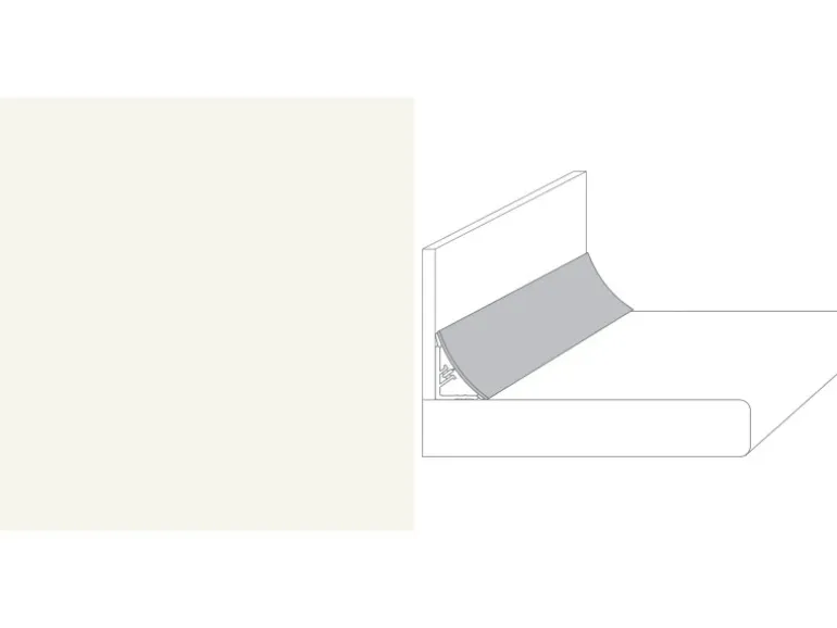 Wandabschlussleiste System Plus 59 cm x 3 cm Uni Weiß (A242 C)