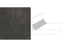 Wandabschlussleiste System Plus 300 cm x 3 cm Bronzit Schwarz (BZ173 SI)