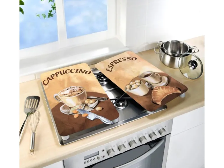 Wenko Abdeckplatte Universal Kaffee 2er-Set