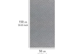 Wenko Anti-Rutsch-Matte Design Zuschneidbar 150 cm x 50 cm Grau