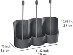 Wenko Flaschenhalter Filia 29 cm x 27 cm x 12,5 cm Schwarz