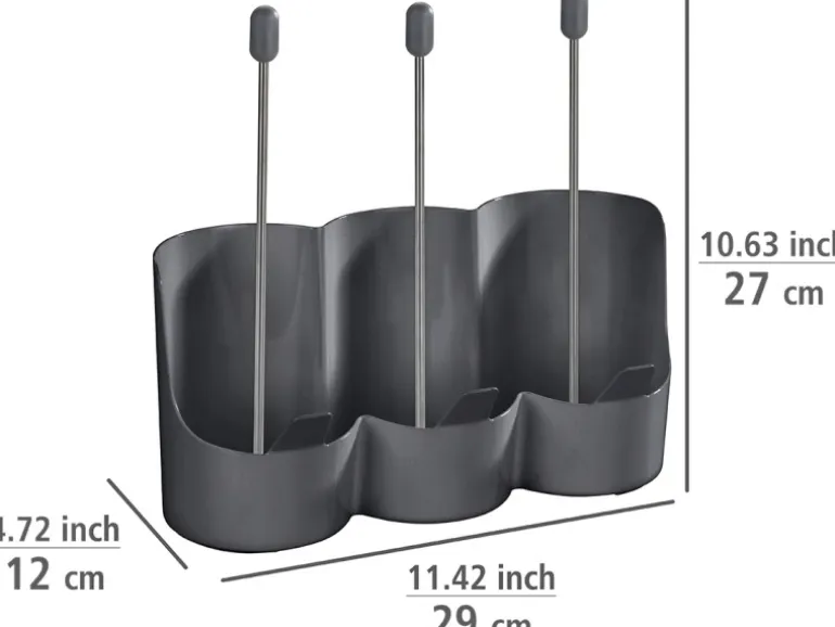 Wenko Flaschenhalter Filia 29 cm x 27 cm x 12,5 cm Schwarz