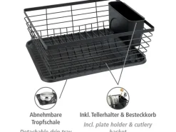 Wenko Geschirrabtropfer Drip Schwarz