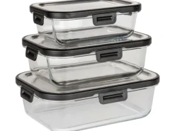 Wenko Glas Frischhaltedose Steel Black Outdoor Kitchen 1,5 l