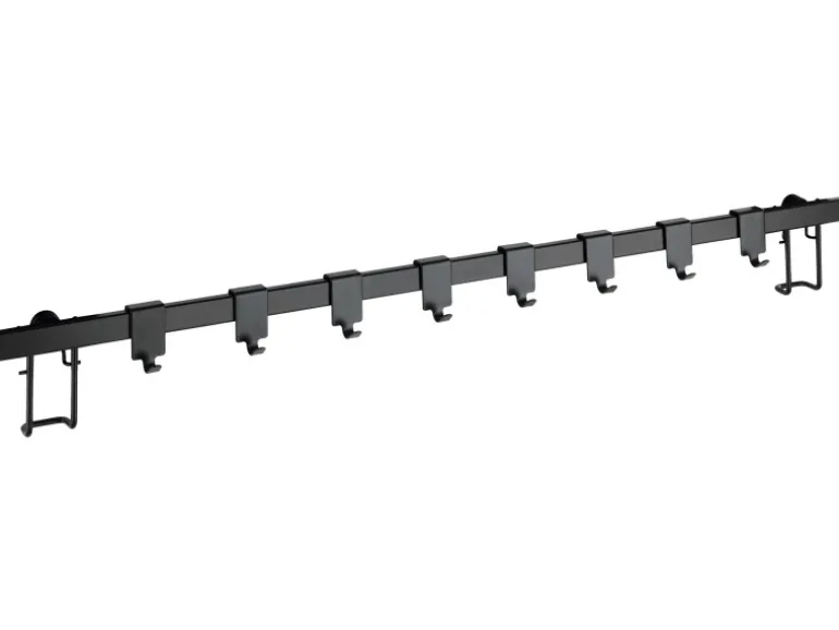 Wenko Hakenleiste Gala 8 Haken 4 cm x 60 cm x 3 cm Schwarz