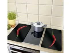 Wenko Herdabdeckplatten Universal Hot Peperoni 2er-Set Mehrfarbig