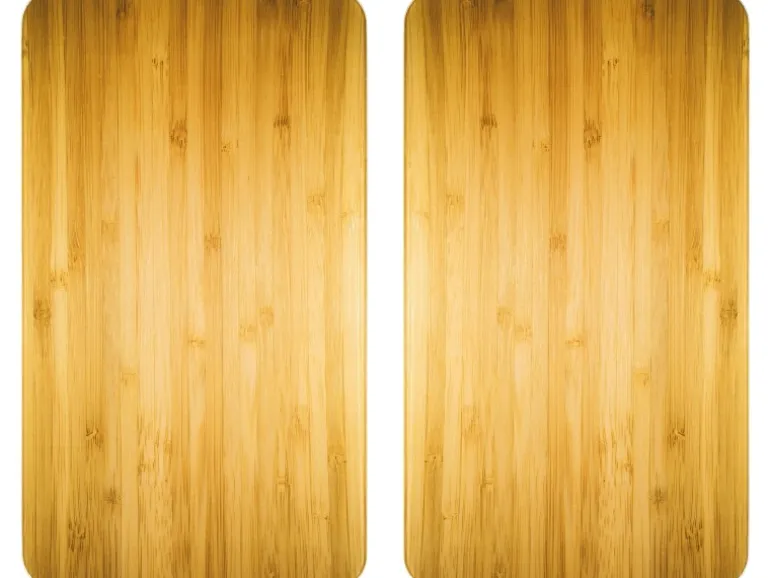 Wenko Herdabdeckplatten Universal Holz-Optik 2er Set Braun