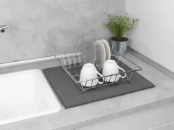Wenko Mikrofaser Abtropfmatte Miko 47 cm x 40 cm Grau