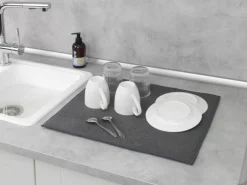 Wenko Mikrofaser Abtropfmatte Miko 47 cm x 40 cm Grau