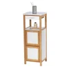 Wenko Regal Finja aus Bambus mit 2 Ablagen 34 x 89 x 30 cm Braun