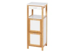 Wenko Regal Finja aus Bambus mit 2 Ablagen 34 x 89 x 30 cm Braun