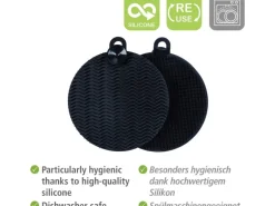 Wenko Silikon Spülschwamm Soft 2 Stück Black Outdoor Kitchen Schwarz