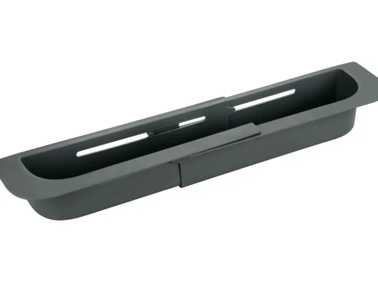 Wenko Spülorganizer Fino Ausziehbar bis 49,5 cm x 5,5 cm x 8,5 cm Grau