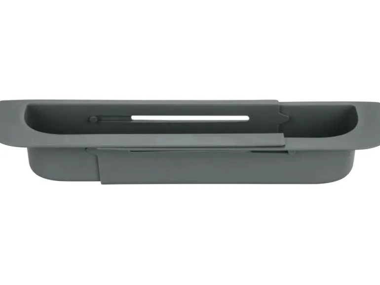 Wenko Spülorganizer Fino Ausziehbar bis 49,5 cm x 5,5 cm x 8,5 cm Grau