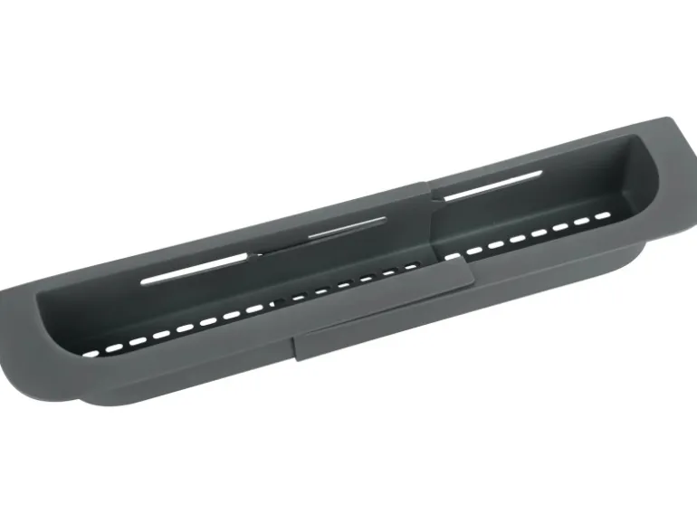 Wenko Spülorganizer Fino Ausziehbar bis 49,5 cm x 5,5 cm x 8,5 cm Grau