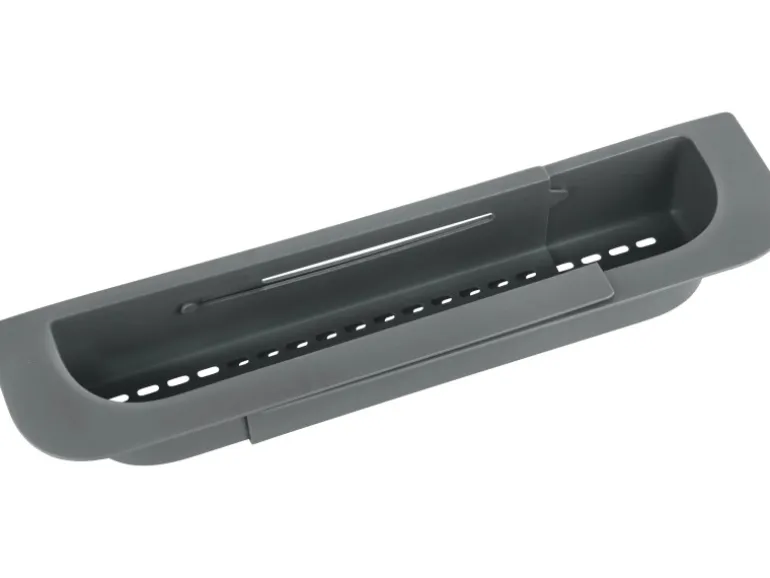 Wenko Spülorganizer Fino Ausziehbar bis 49,5 cm x 5,5 cm x 8,5 cm Grau