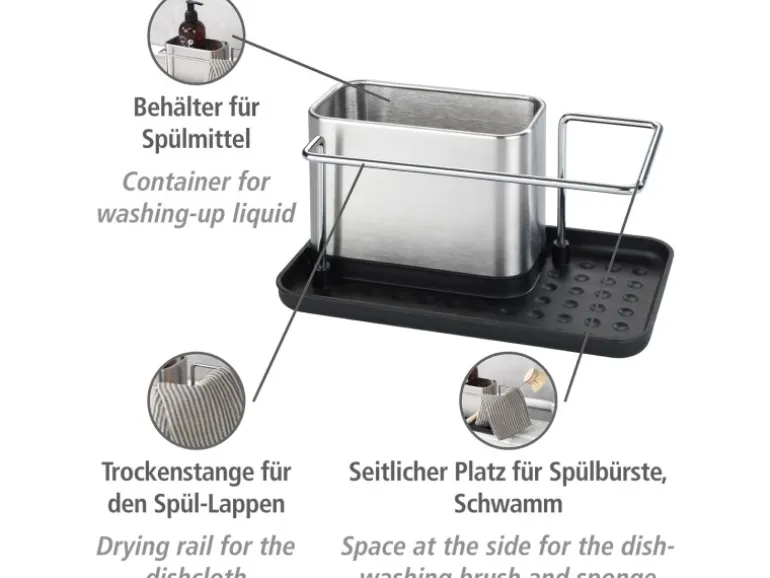 WENKO Spülorganizer Orio Edelstahl