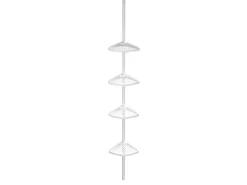 Wenko Teleskop-Regal Opal Stahl Weiß lackiertes Metall 19,5 x 85-250 x 26 cm