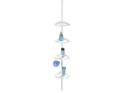 Wenko Teleskop-Regal Opal Stahl Weiß lackiertes Metall 19,5 x 85-250 x 26 cm