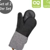 Wenko Topfhandschuhe Ada 2er-Set Silikon-Handflächen Schwarz