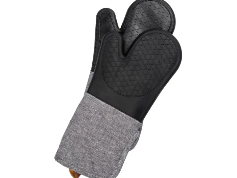 Wenko Topfhandschuhe Ada 2er-Set Silikon-Handflächen Schwarz