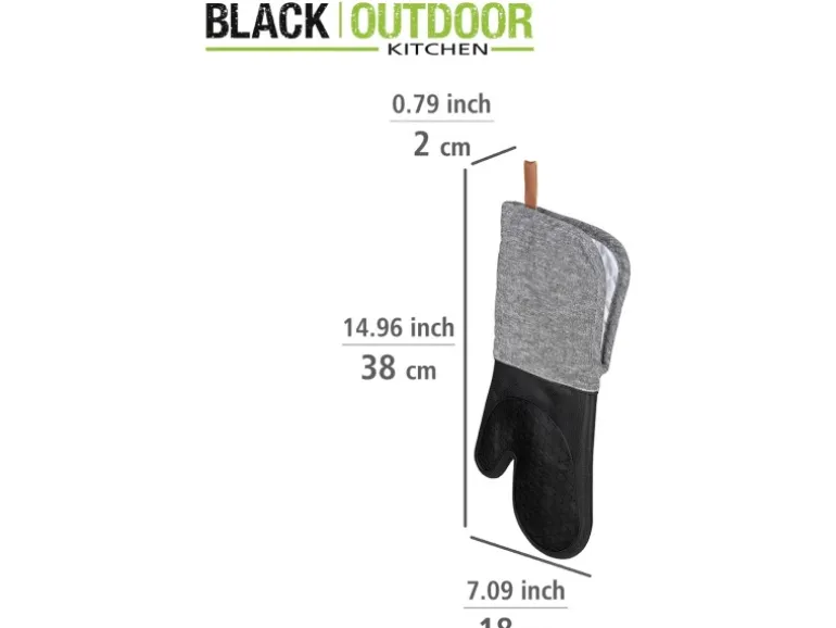 Wenko Topfhandschuhe Ada 2er-Set Silikon-Handflächen Schwarz