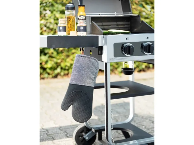Wenko Topfhandschuhe Ada 2er-Set Silikon-Handflächen Schwarz