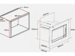 Wolkenstein Einbau-Mikrowelle WMW800-20GB EB