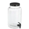 Zeller Getränkespender Glas/Metall 3,9 l Transparent-Schwarz