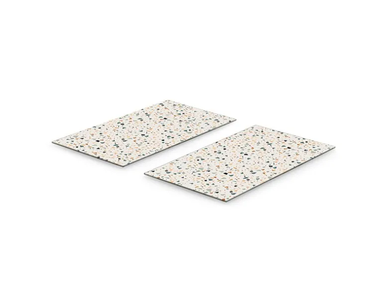 Zeller Herdabdeck-/Schneideplatten-Set Terrazzo 2-teilig Bunt