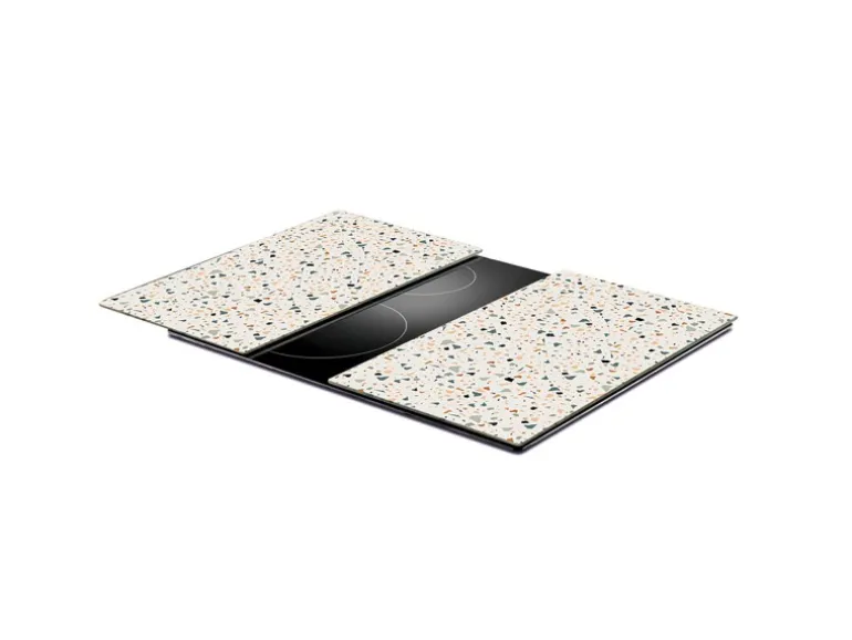 Zeller Herdabdeck-/Schneideplatten-Set Terrazzo 2-teilig Bunt