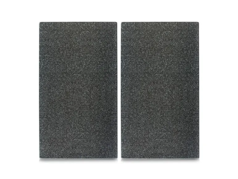 Zeller Herdabdeck-/Schneideplatten-Set Granit-Optik 2-teilig Anthrazit