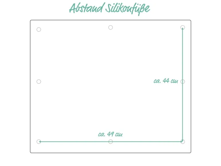 Zeller Herdblende-/Abdeckplatte Glas 50 cm x 56 cm Schwarz