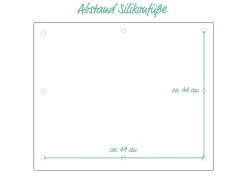 Zeller Herdblende-/Abdeckplatte Granit-Optik Glas 50 cm x 56 cm Anthrazit