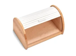 Zeller Rollbrotkasten Buche 21 cm x 25 cm x 39 cm Weiß