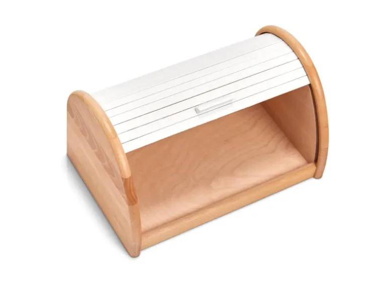 Zeller Rollbrotkasten Buche 21 cm x 25 cm x 39 cm Weiß