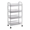 Zeller Rollwagen Mesh 4-lagig 83,5 cm x 26 cm x 42,5 cm Silber
