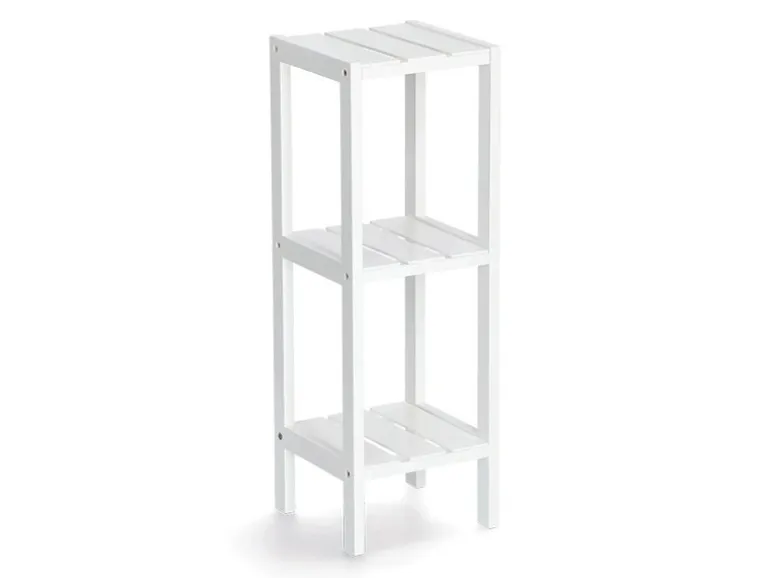 Zeller Standregal mit 3 Ablagen MDF 22 cm x 22 cm x 65 cm Weiß