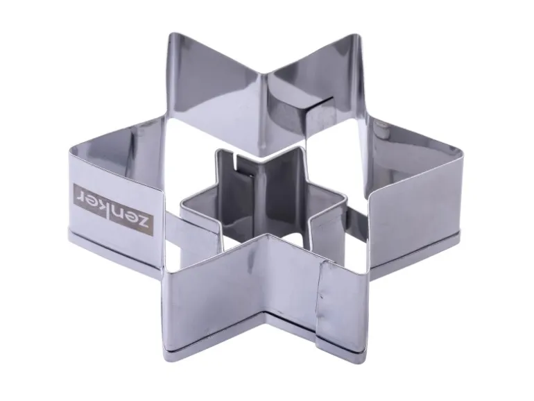 Zenker Ausstecher Linzer Stern 2 in 1 Silber
