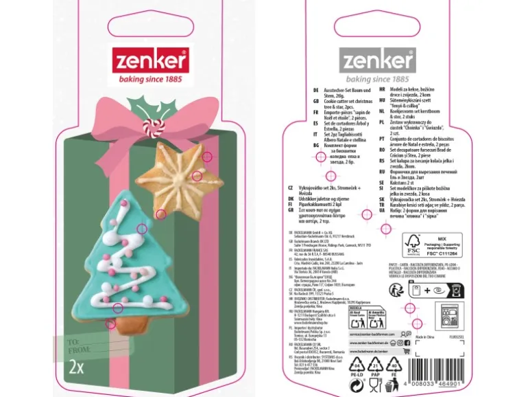 Zenker Ausstecher-Set Baum und Stern Silber 2-teilig