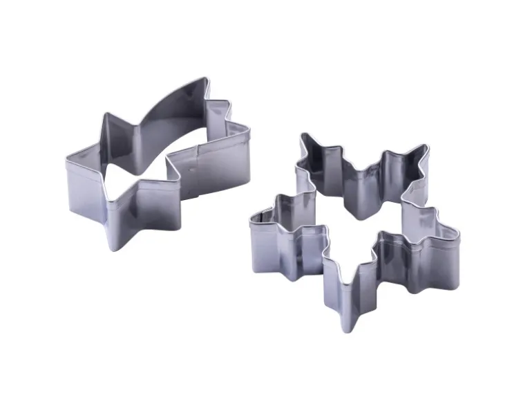 Zenker Ausstecher-Set Sternschnuppe und Schneeflocke Silber 2-teilig