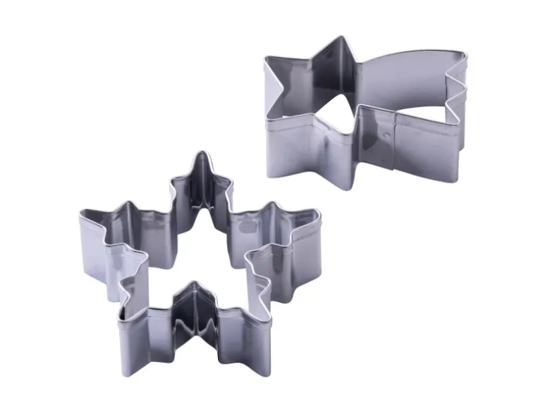 Zenker Ausstecher-Set Sternschnuppe und Schneeflocke Silber 2-teilig