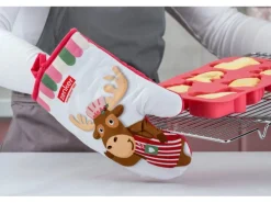 Zenker Backhandschuh Elch-Motiv Mehrfarbig