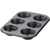 Zenker Muffinform 6er 28 cm x 19 cm Anthrazit