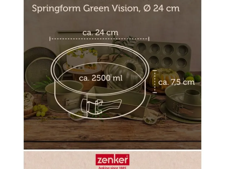 Zenker Springform Flachboden Green Vision Ø 24 cm x 7,5 cm
